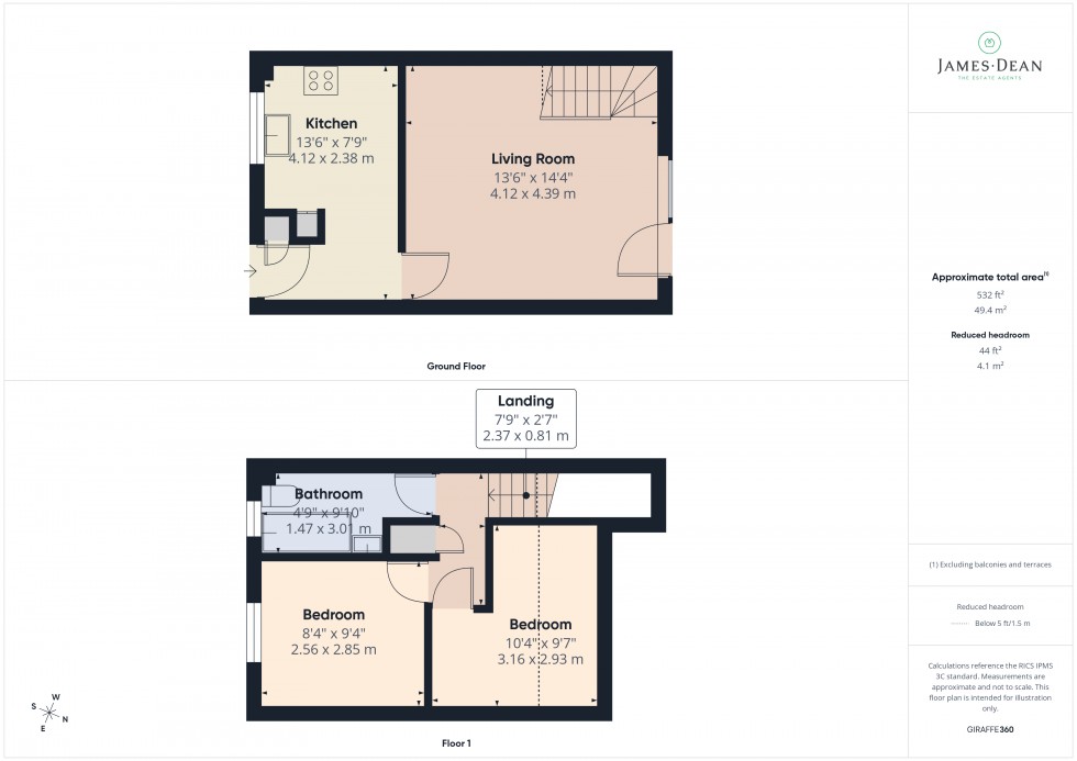 Floorplan for Oaklands, Ross-on-Wye, Herefordshire