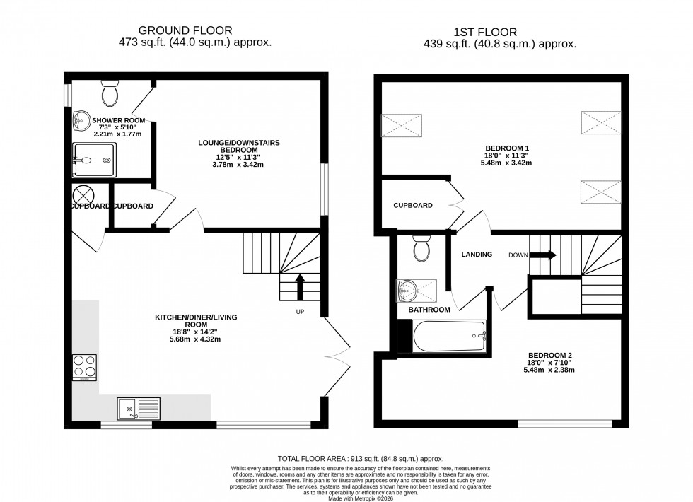 Floorplan for Ross Road, Abergavenny, Monmouthshire