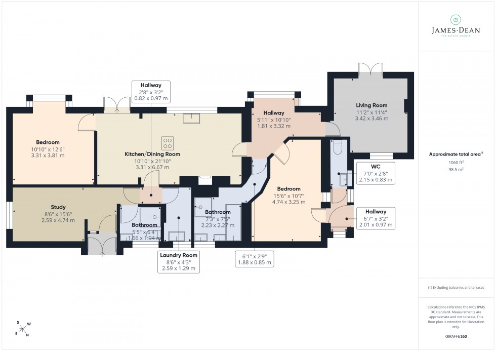 Floorplan for Howle Hill, Ross-on-Wye, Herefordshire