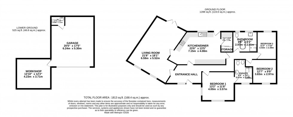 Floorplan for Gilwern, Abergavenny, Monmouthshire