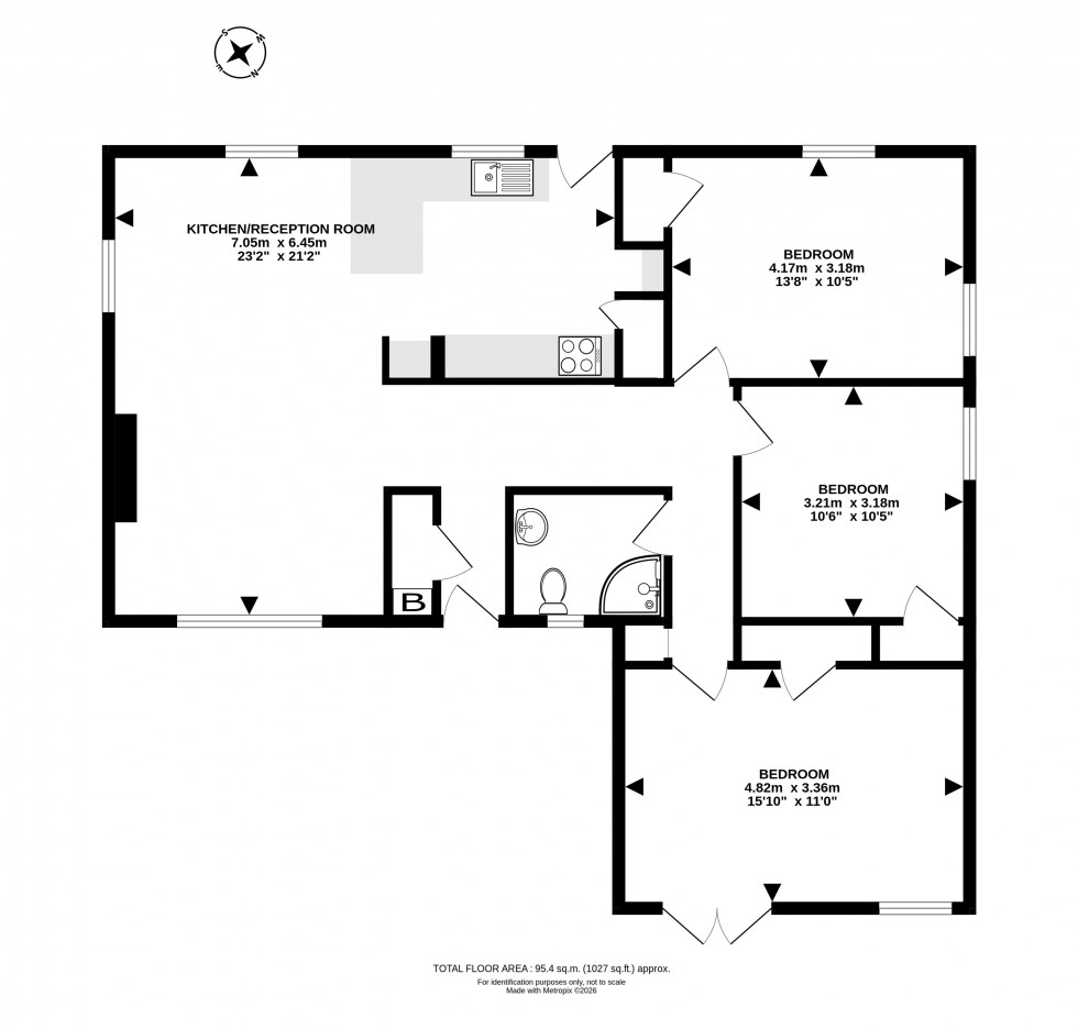 Floorplan for Llanynis, Builth Wells, Powys