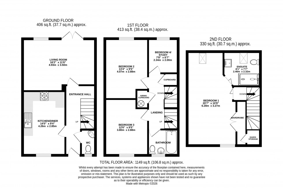 Floorplan for Maes Y Llarwydd, Abergavenny, Monmouthshire