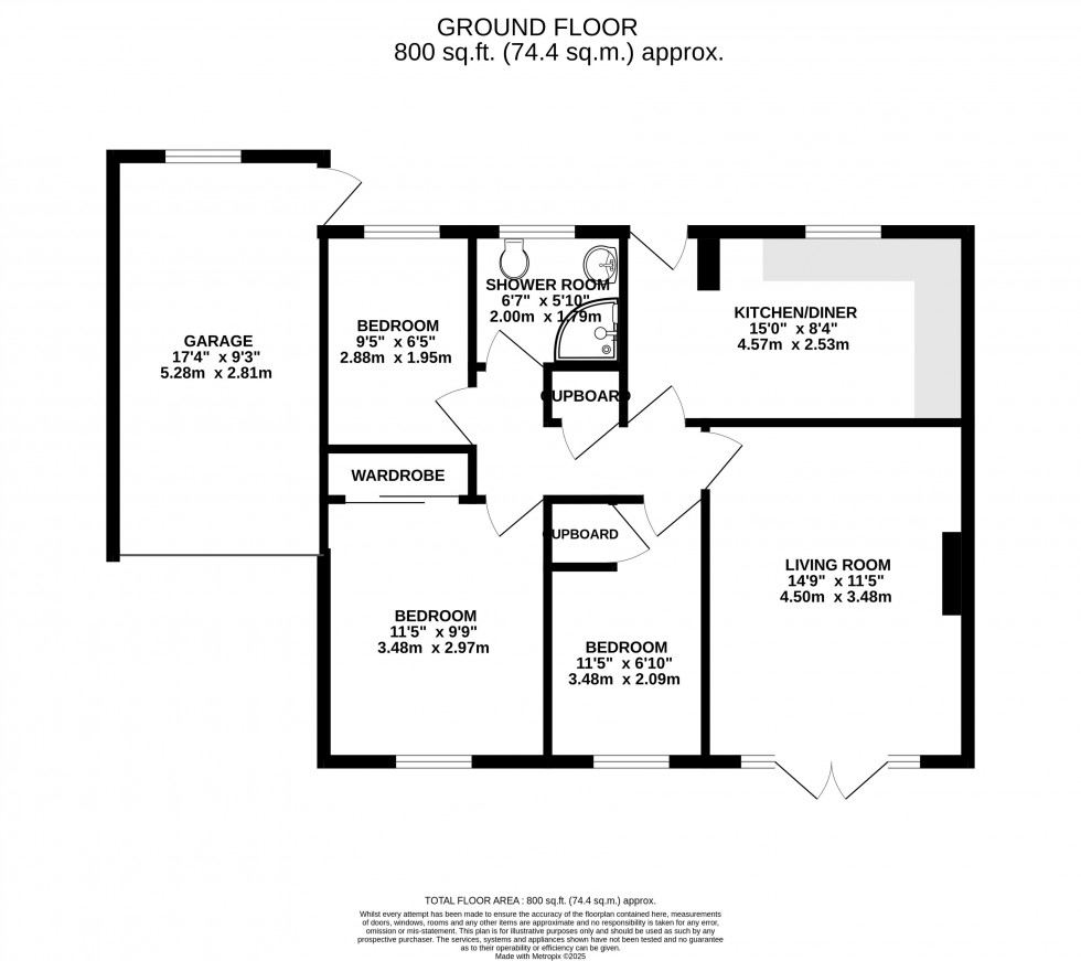 Floorplan for Pendre Close, Brecon, Powys