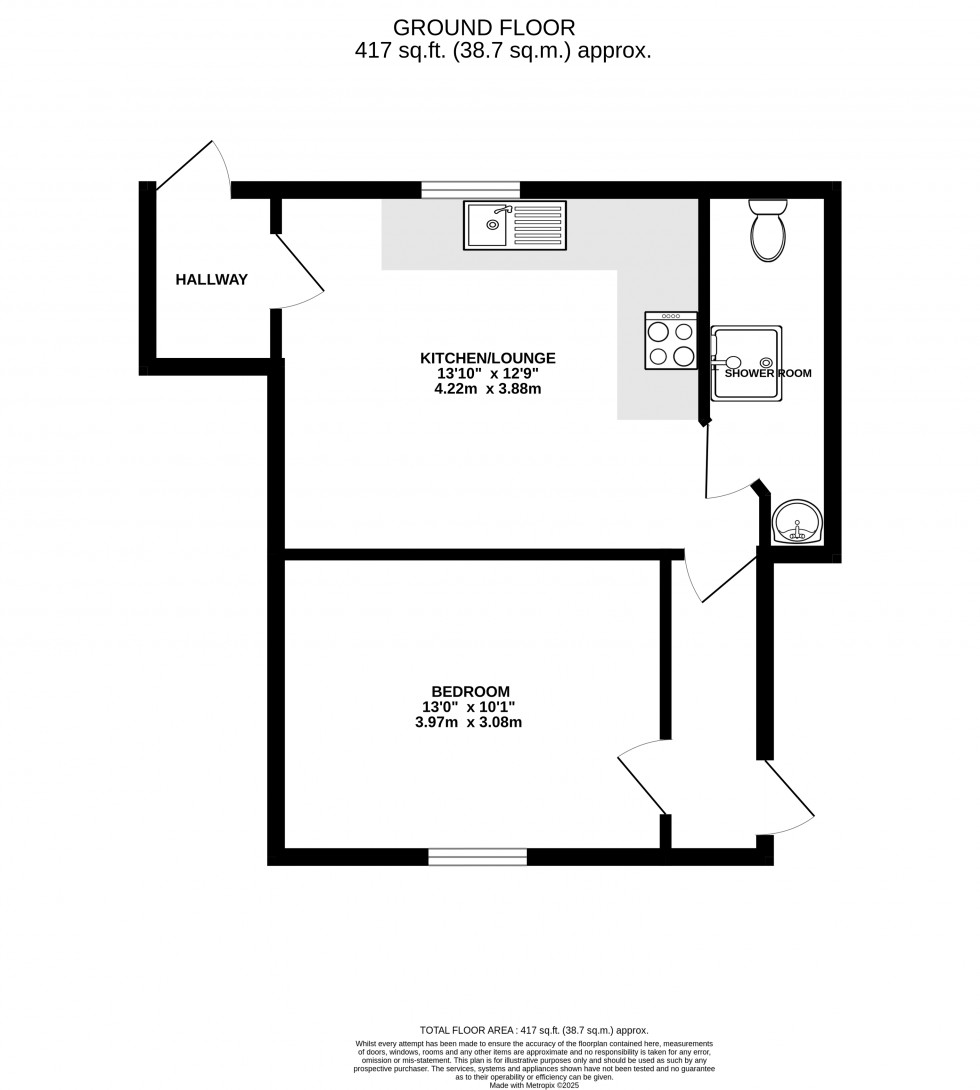 Floorplan for Free Street, Brecon, Powys