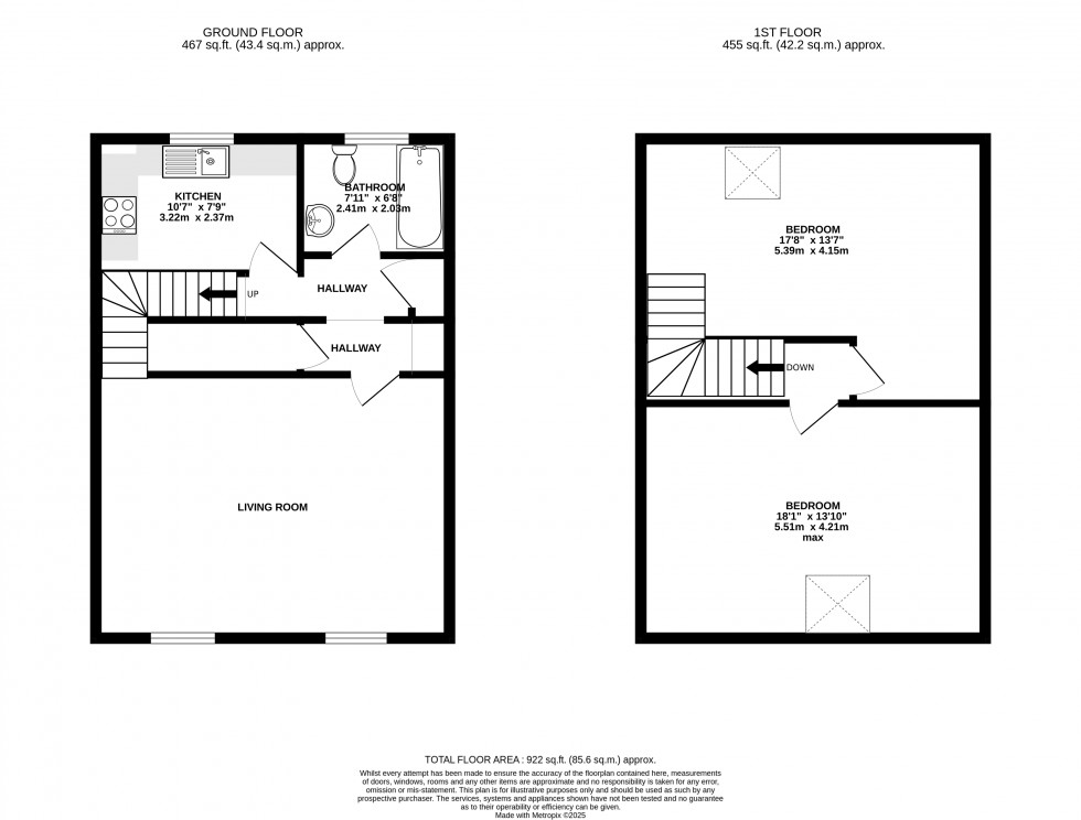 Floorplan for Free Street, Brecon, Powys