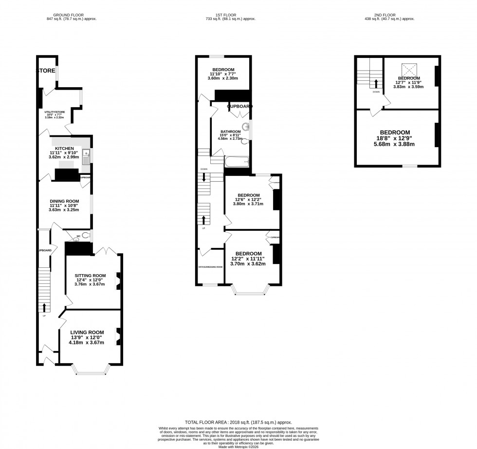 Floorplan for Alexandra Road, Brecon, Powys