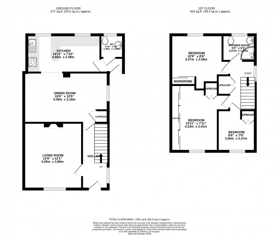 Floorplan for Llanspyddid, Brecon, Powys