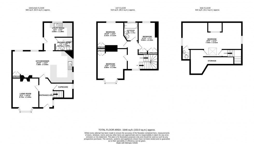 Floorplan for Tremont Road, Llandrindod Wells, Powys