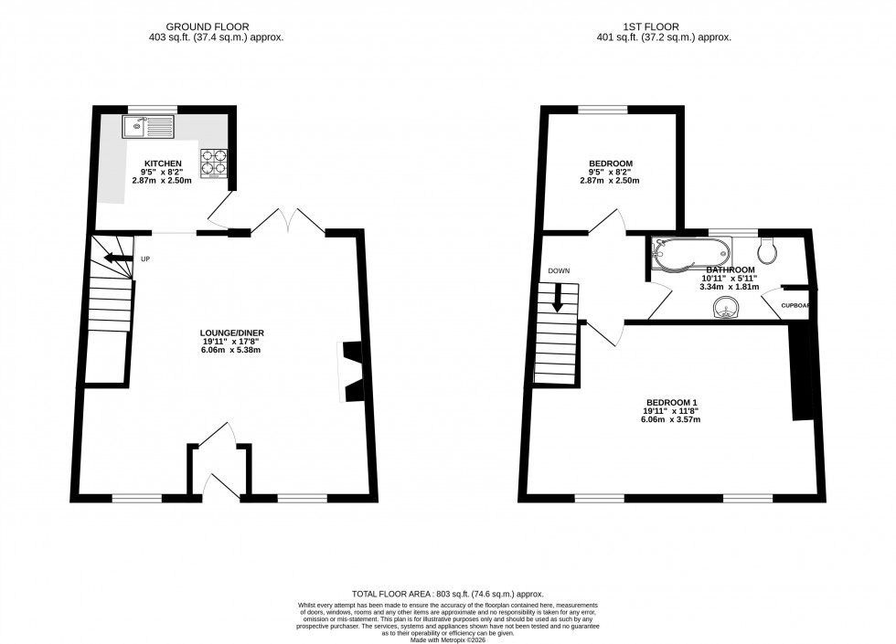 Floorplan for Orchard Street, Brecon, Powys