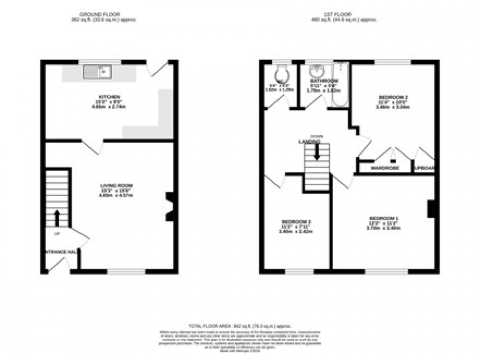 Floorplan for Coryton Close, Brecon, Powys