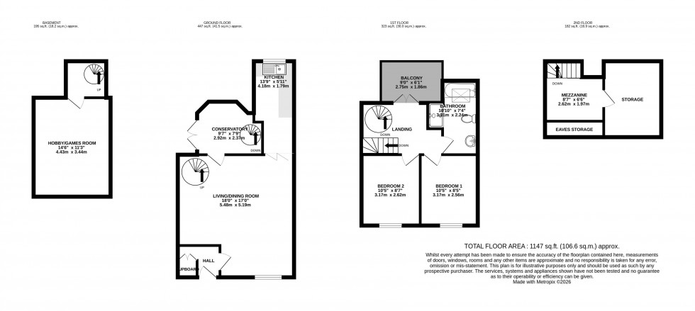 Floorplan for Gilwern, Abergavenny, Monmouthshire