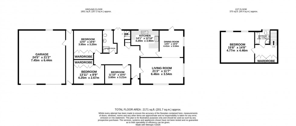 Floorplan for Llanyre, Llandrindod Wells, Powys