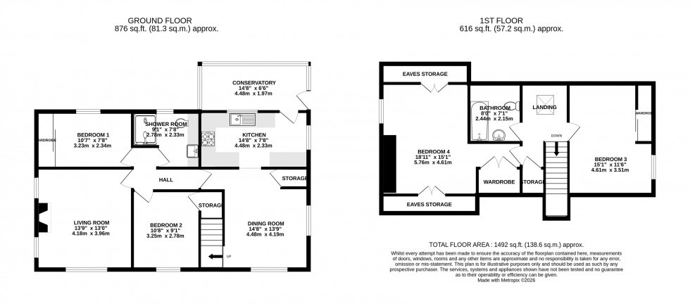 Floorplan for Gilwern, Abergavenny, Monmouthshire