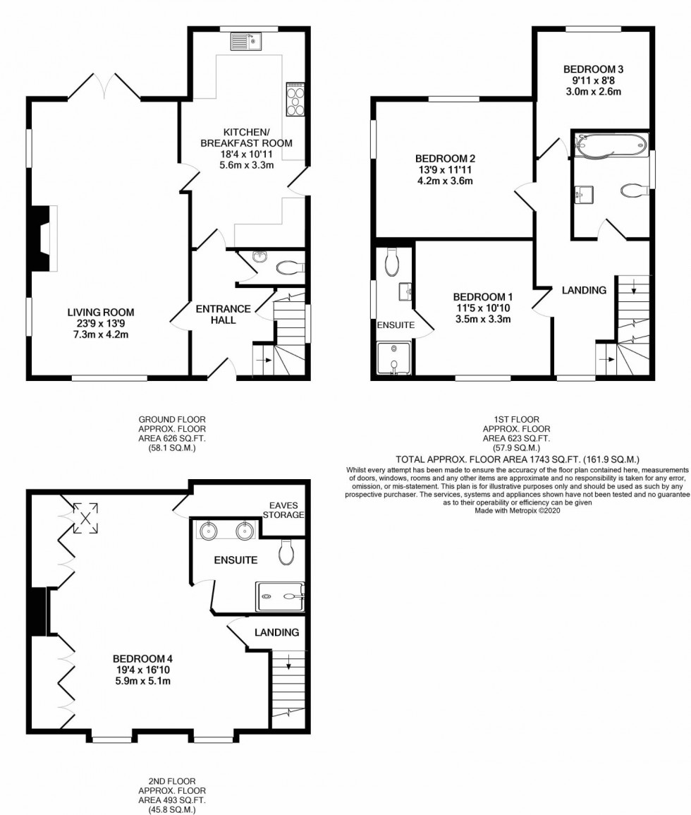 Floorplan for Gilwern, Abergavenny, Monmouthshire