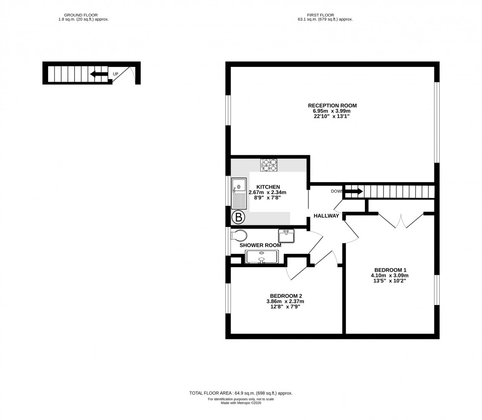 Floorplan for Oakwood Close, Builth Wells, Powys