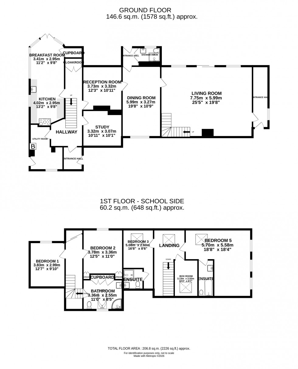 Floorplan for Rhulen, Builth Wells, Powys