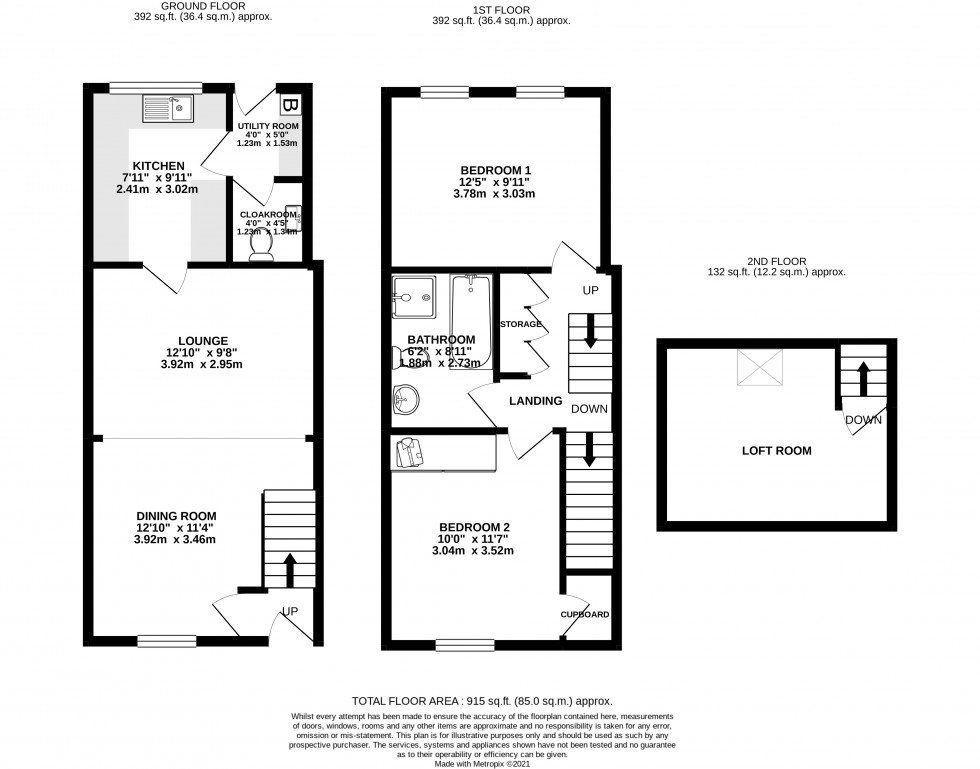 Floorplan for Stanhope Street, Abergavenny, Monmouthshire