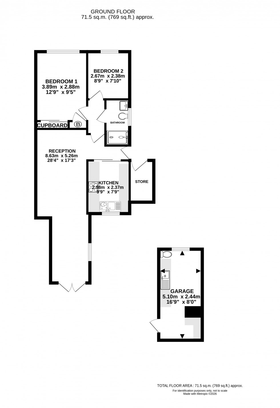 Floorplan for Glandwr Park, Builth Wells, Powys