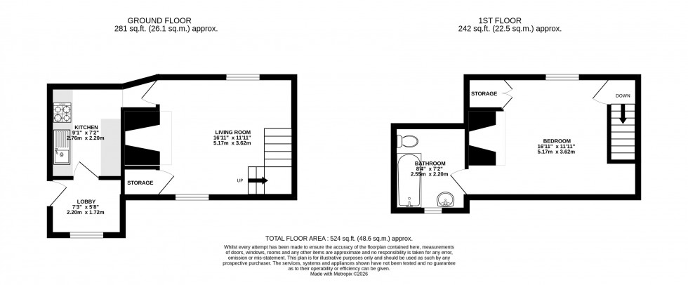 Floorplan for Bettws, Abergavenny, Monmouthshire