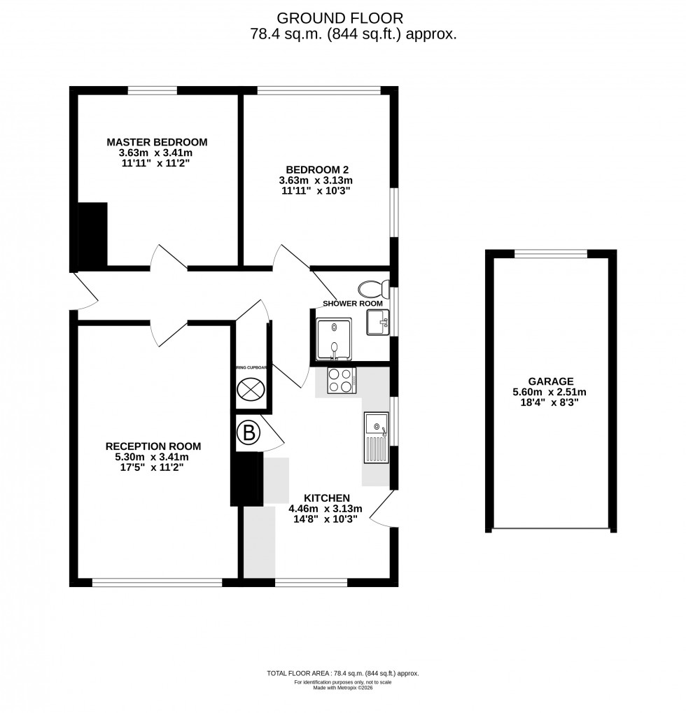Floorplan for Hillcrest Drive, Llandrindod Wells, Powys