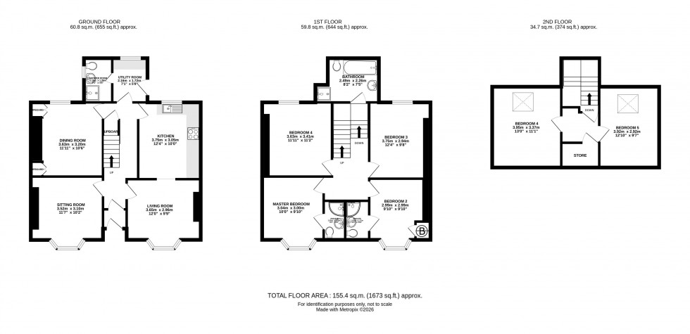 Floorplan for Park Road, Builth Wells, Powys