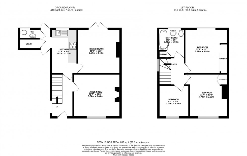 Floorplan for Pen Y Bryn, Brecon, Powys