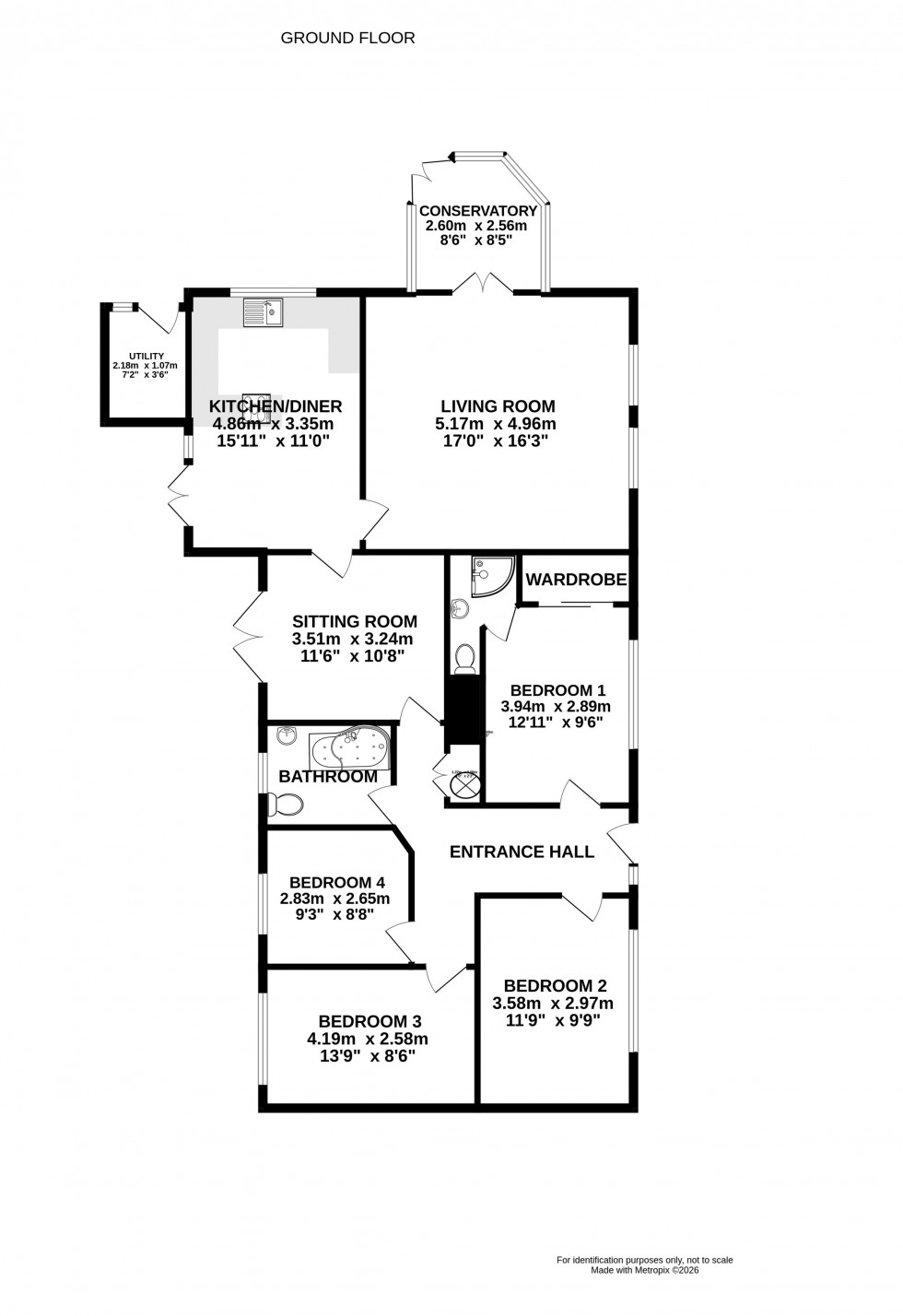 Floorplan for Llandrindod Wells, Powys