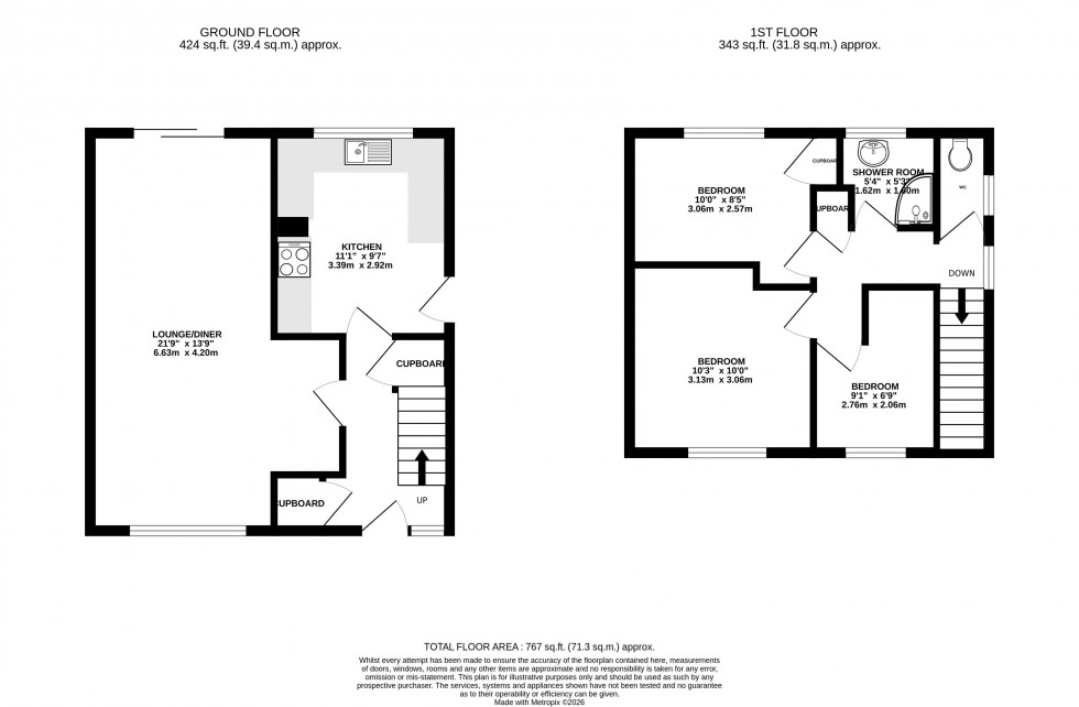 Floorplan for Pendre Gardens, Brecon, Powys