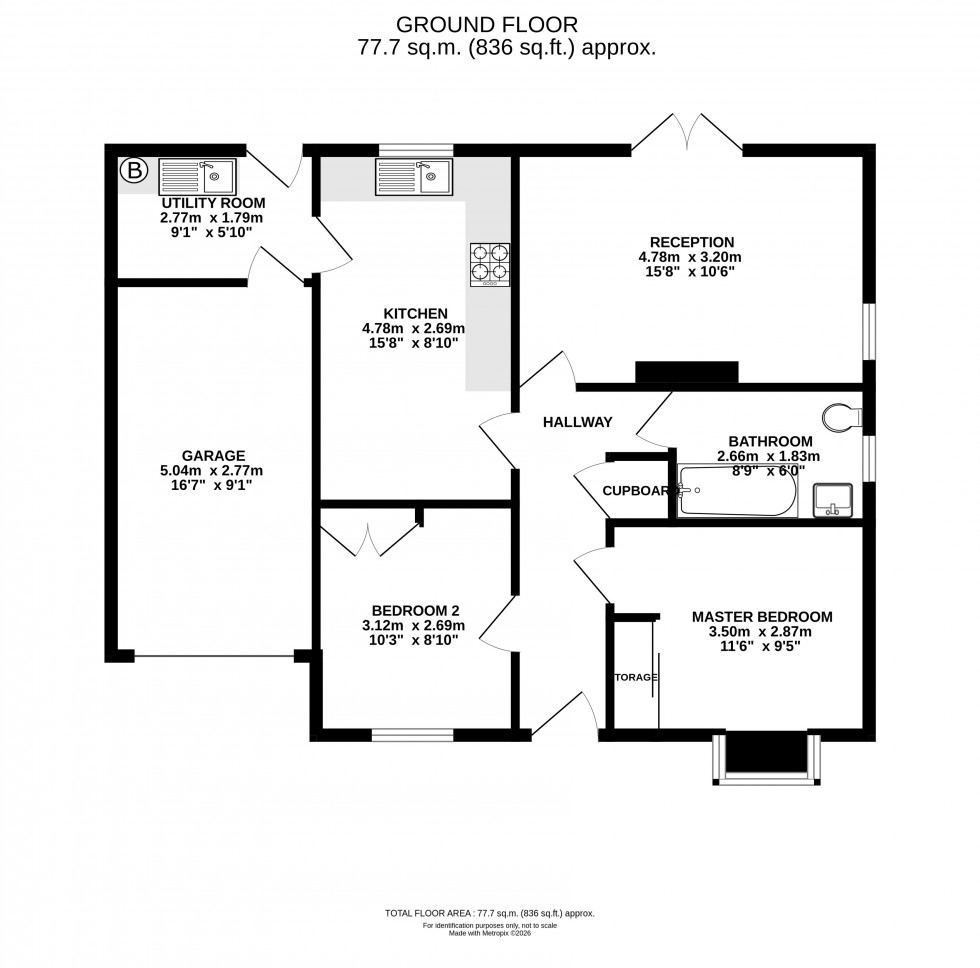 Floorplan for Maple Ridge Close, Llandrindod Wells, Powys