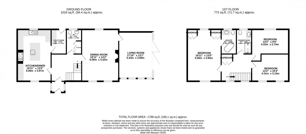 Floorplan for Pontsticill, Merthyr Tydfil, Mid Glamorgan