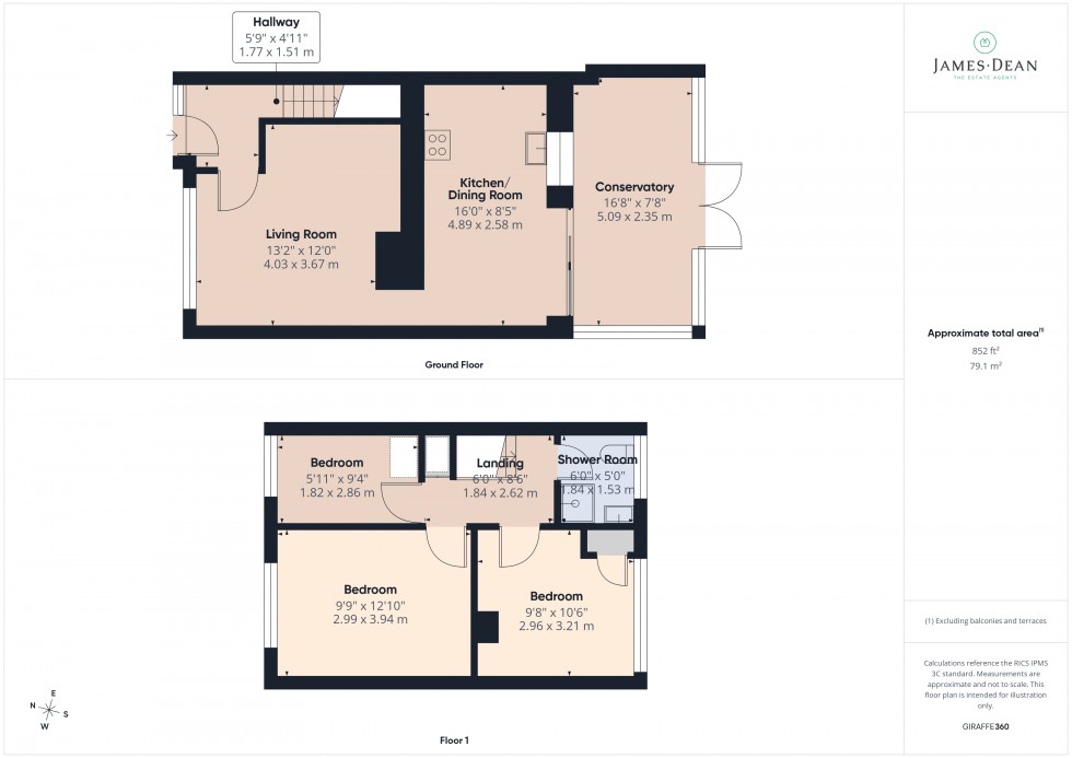 Floorplan for Orchard Close, Mitcheldean, Gloucestershire