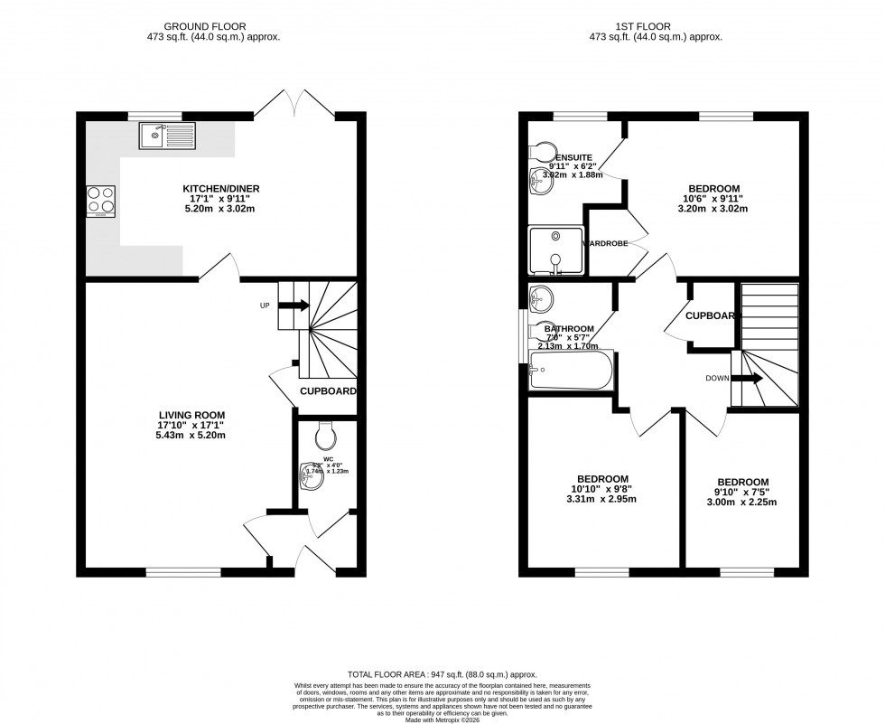 Floorplan for Hoggan Park, Brecon, Powys