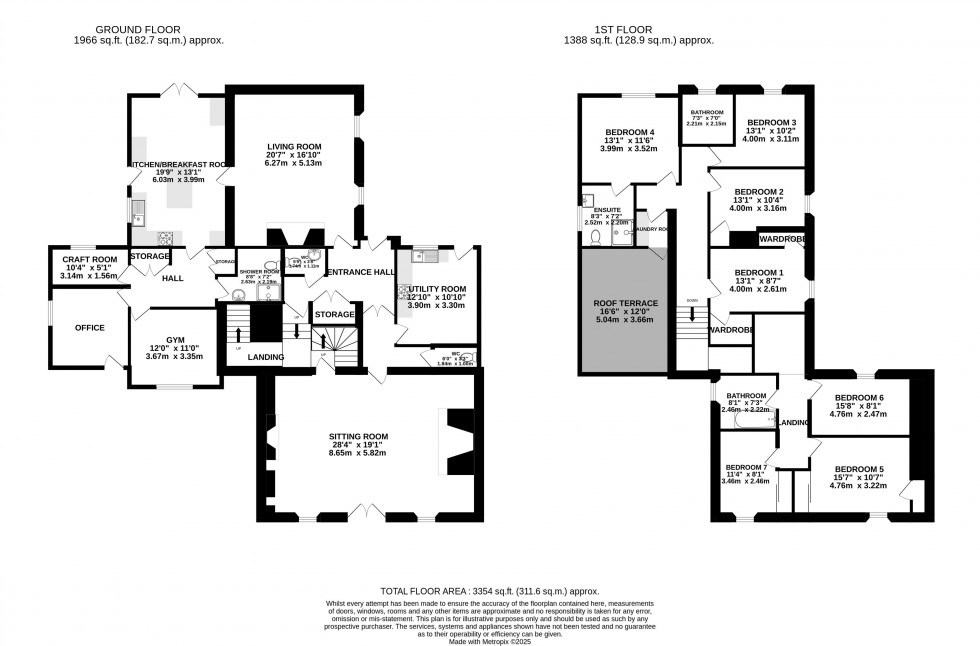 Floorplan for Tretower, Crickhowell, Powys