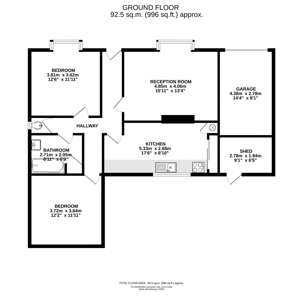 Floorplan for Clifford, Hereford