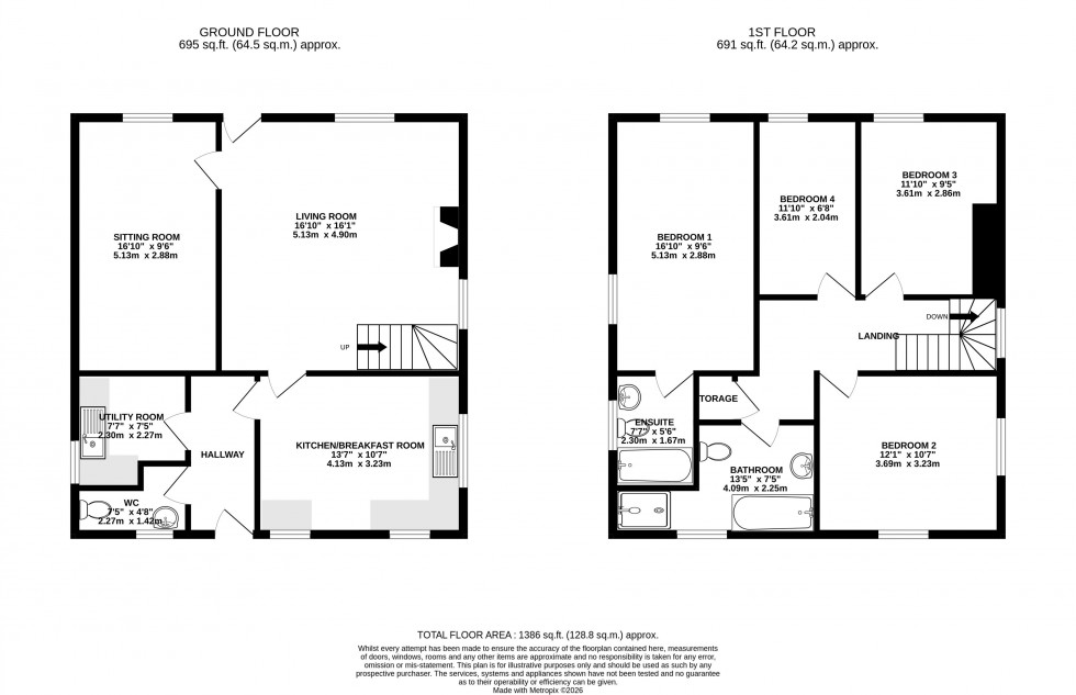 Floorplan for Coldbrook, Abergavenny, Monmouthshire