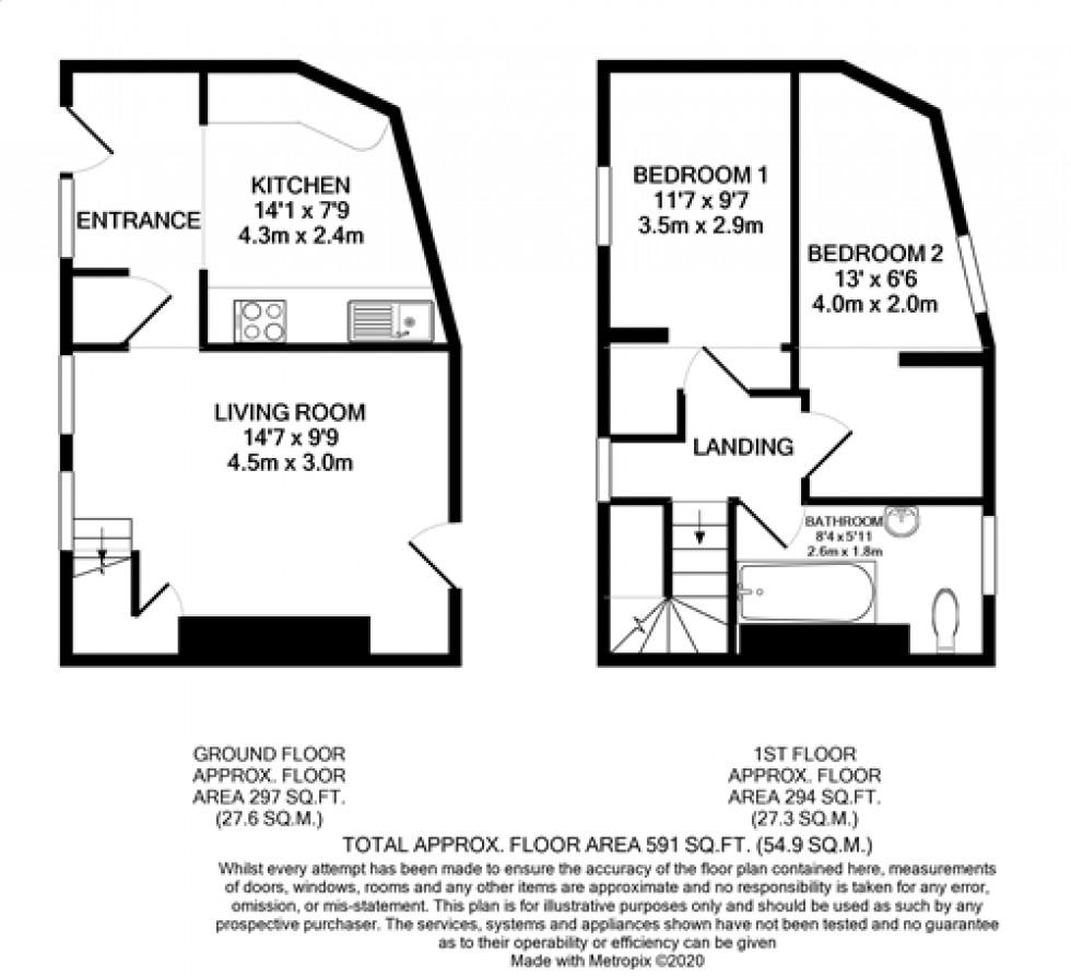 Floorplan for Charles Street, Brecon, Powys