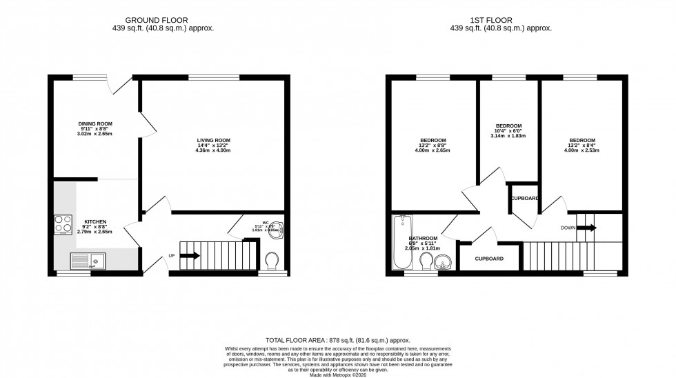 Floorplan for Maes Y Ffynnon, Brecon, Powys