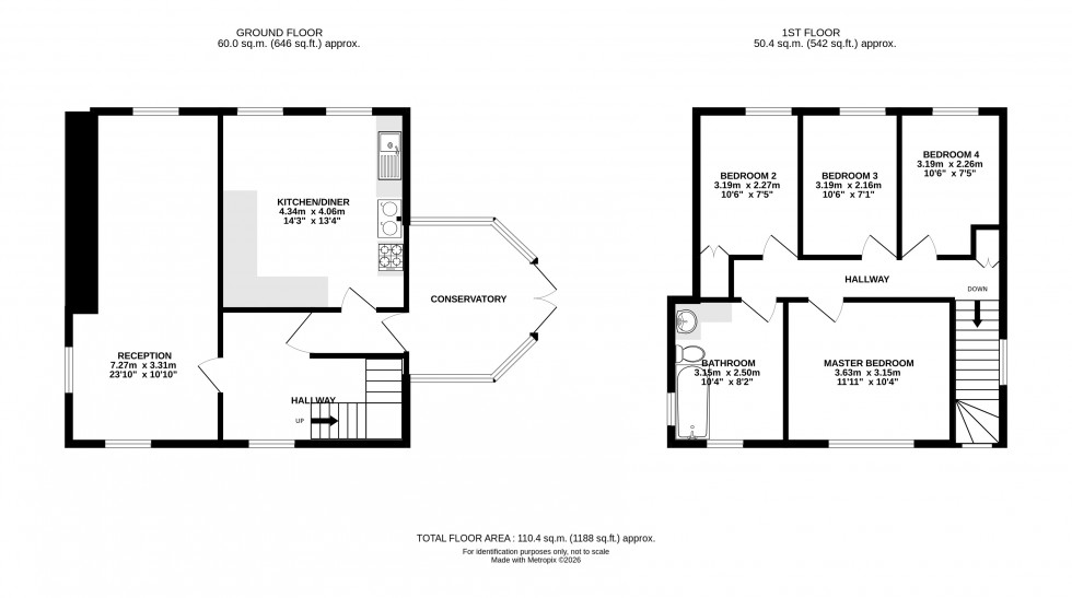 Floorplan for Abergwesyn, Llanwrtyd Wells, Powys
