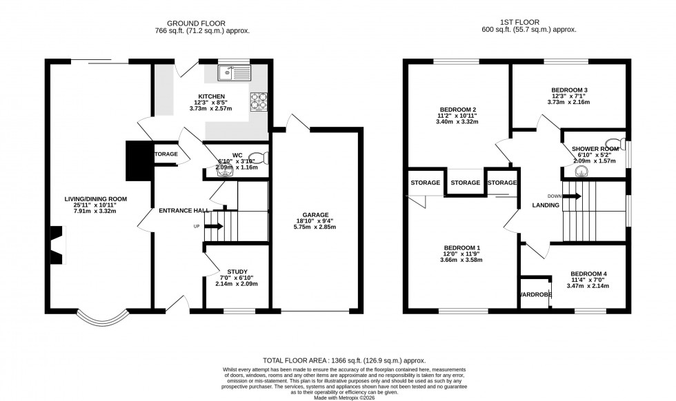 Floorplan for Croesonen Parc, Abergavenny, Monmouthshire
