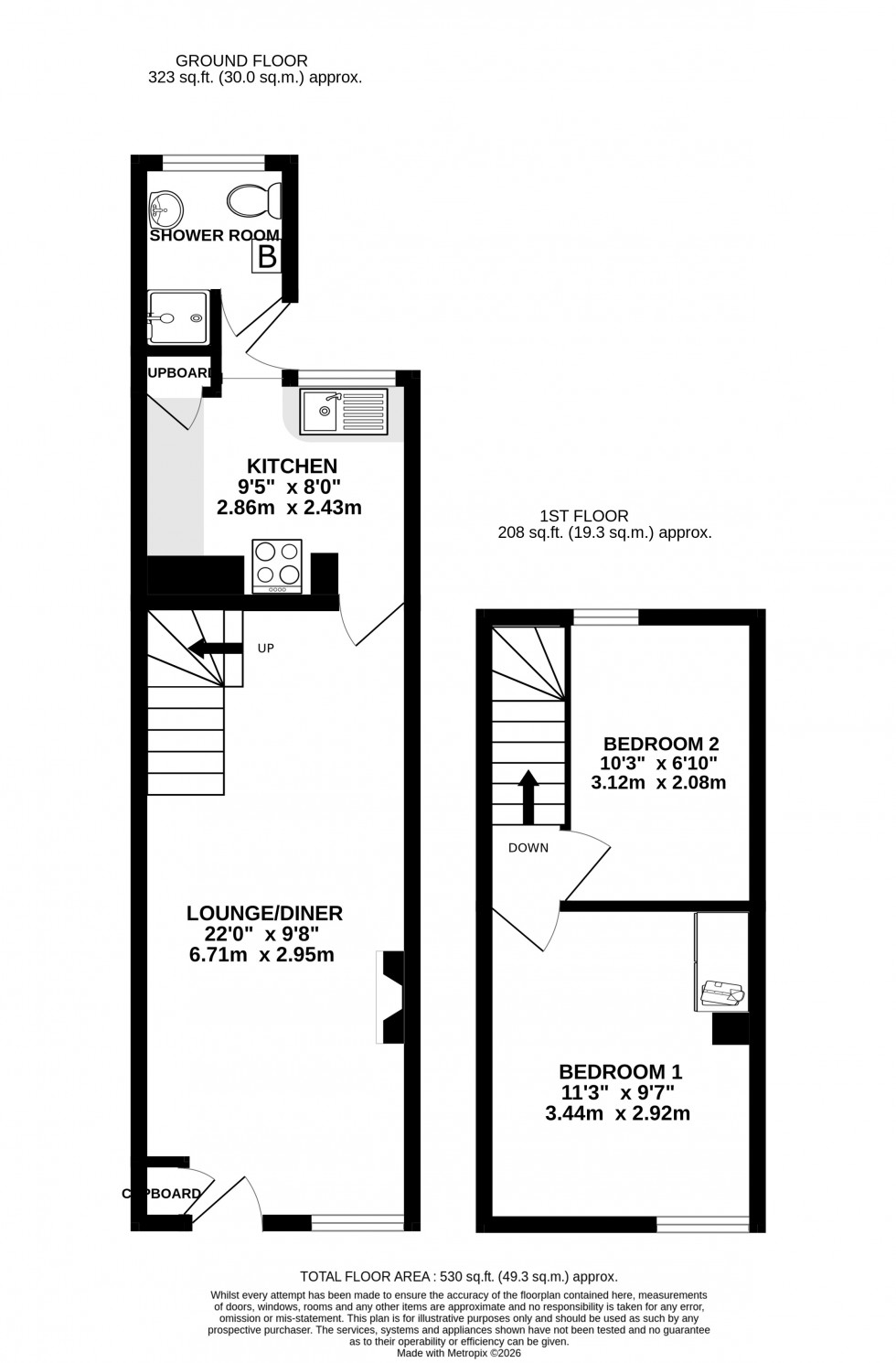 Floorplan for Church Street, Crickhowell, Powys