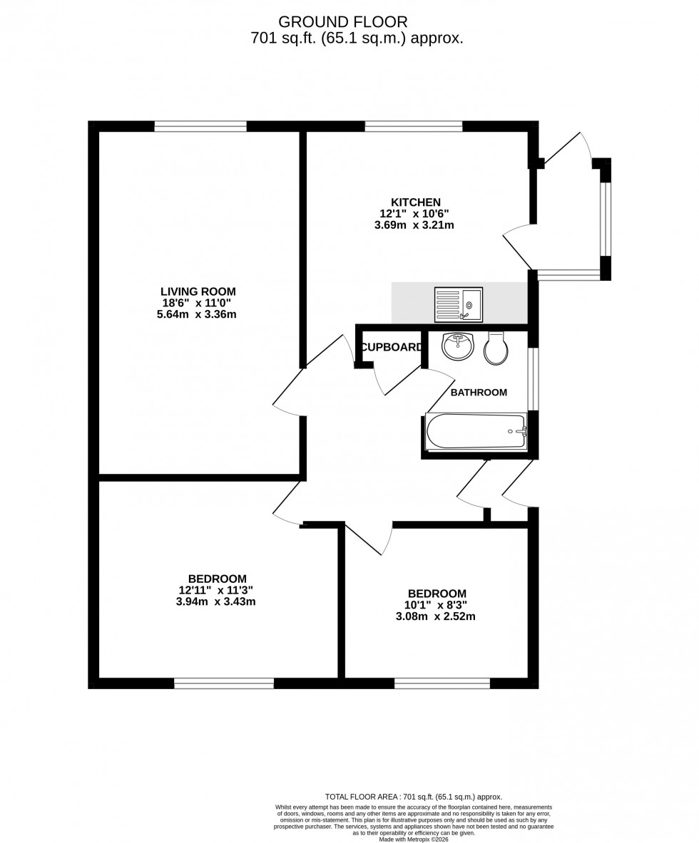 Floorplan for Pendre Gardens, Brecon, Powys