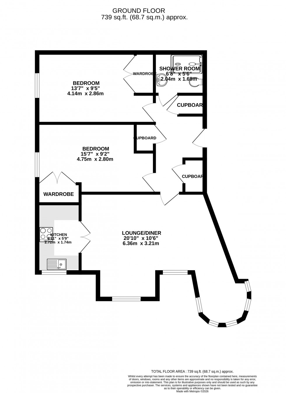 Floorplan for Heol Gouesnou, Brecon, Powys