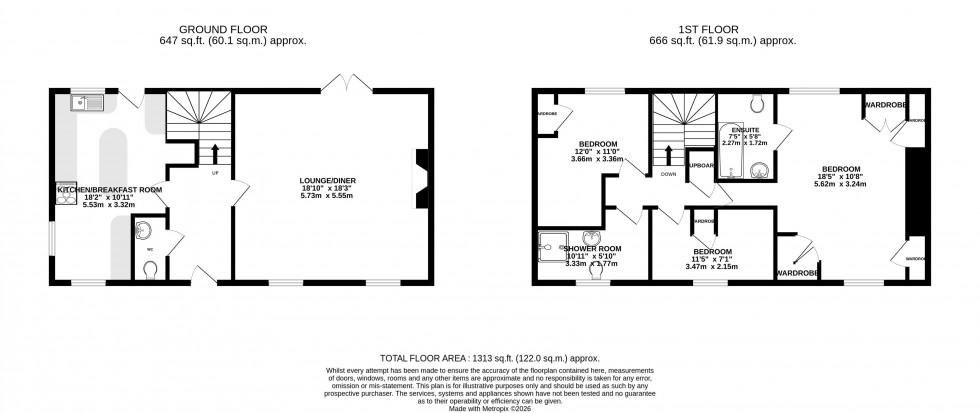 Floorplan for Llanfrynach, Brecon, Powys
