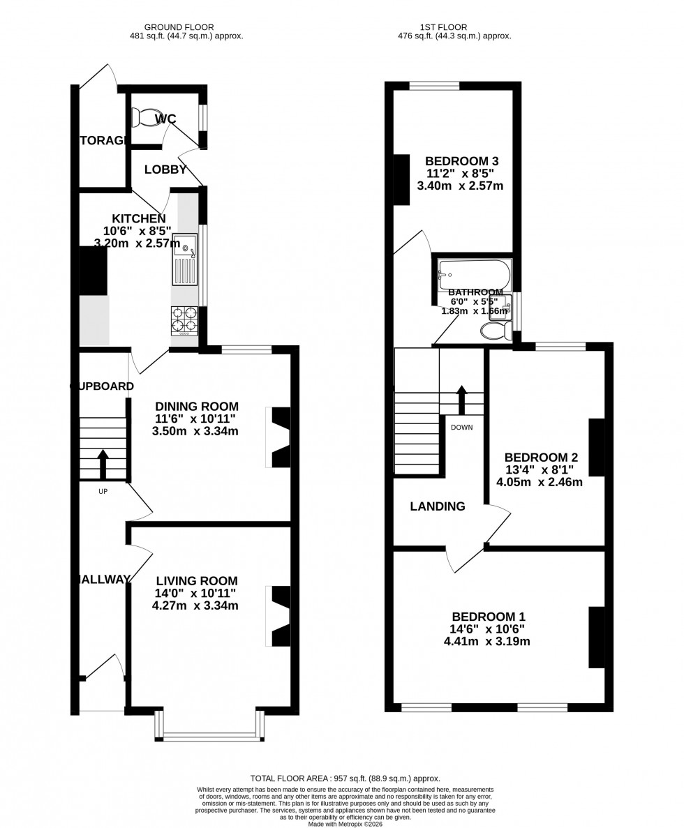 Floorplan for Wyndham Road, Abergavenny, Monmouthshire