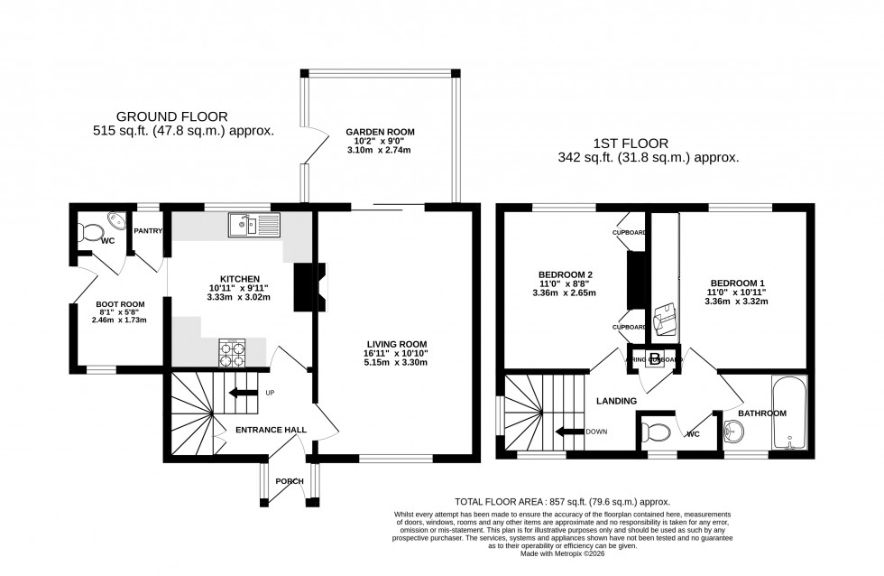 Floorplan for Govilon, Abergavenny, Monmouthshire