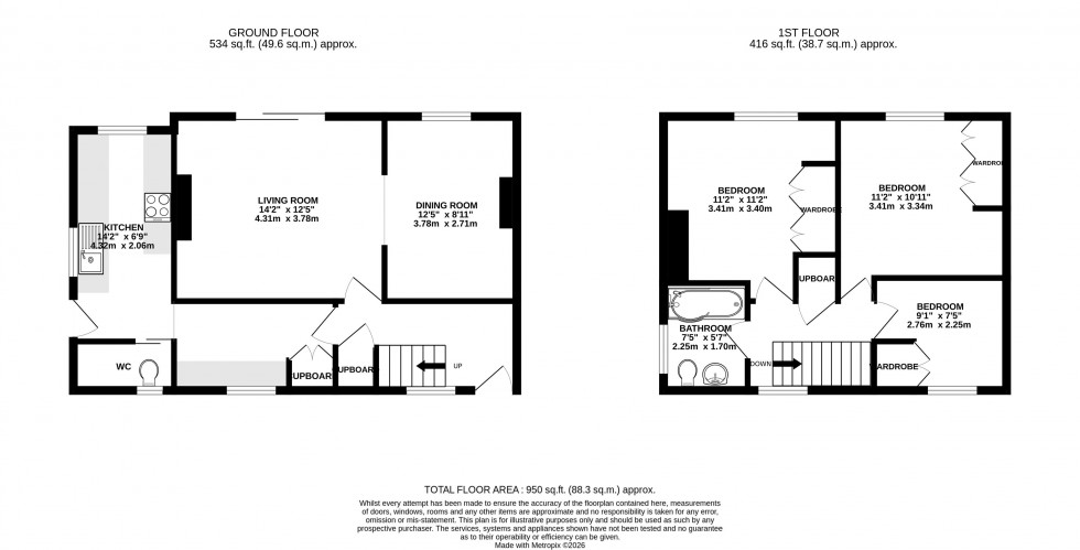Floorplan for Llanddew, Brecon, Powys