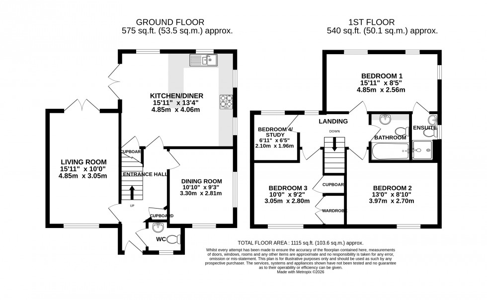 Floorplan for Llanfoist, Abergavenny, Monmouthshire