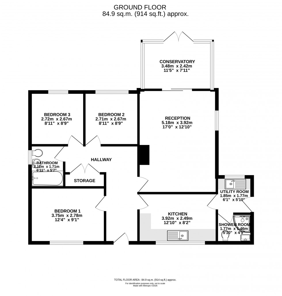 Floorplan for Newbridge-on-Wye, Llandrindod Wells, Powys