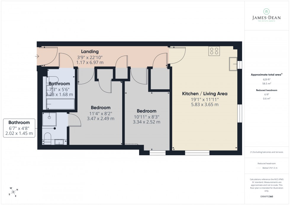 Floorplan for Hereford Road, Monmouth