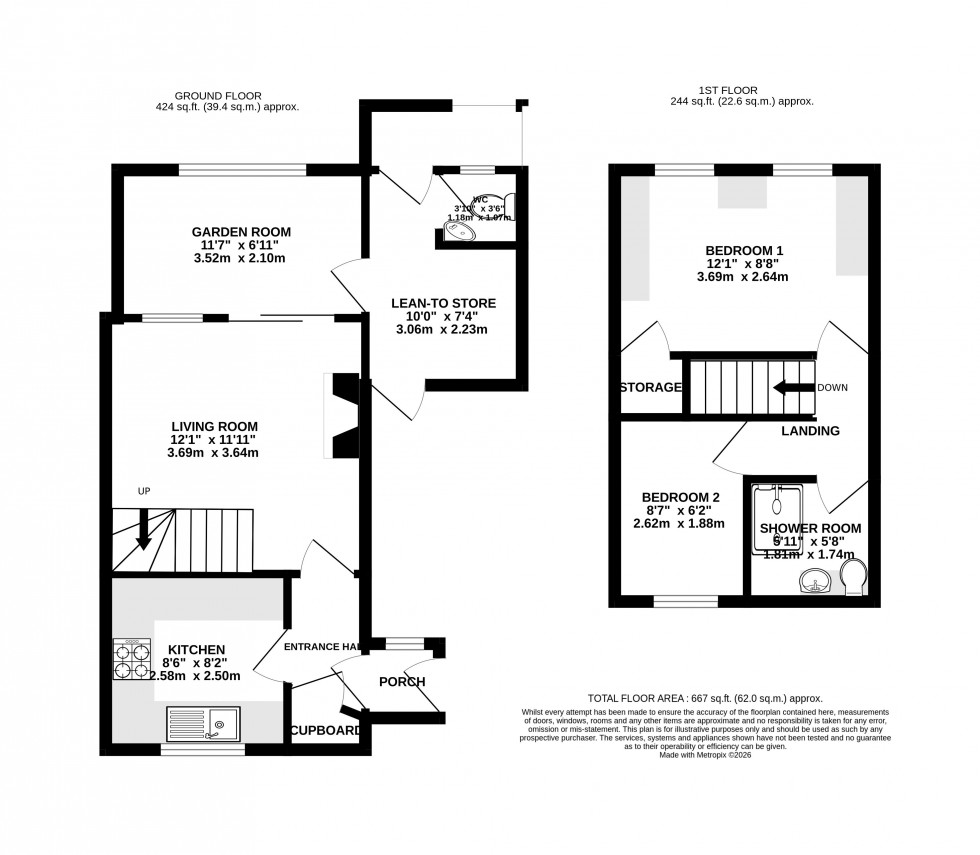 Floorplan for Mardy, Abergavenny, Monmouthshire